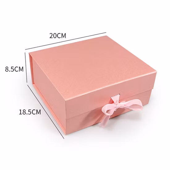 Rigid Paper Tote Portable Flip Folding Clothing Shoes Box with Magnetic Lid