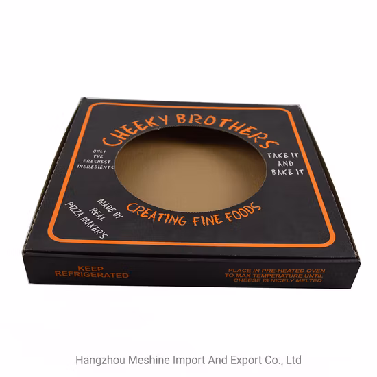 Custom Logo Cheap Paper Crepe Pizza Food Packaging Carton Box Corrugated