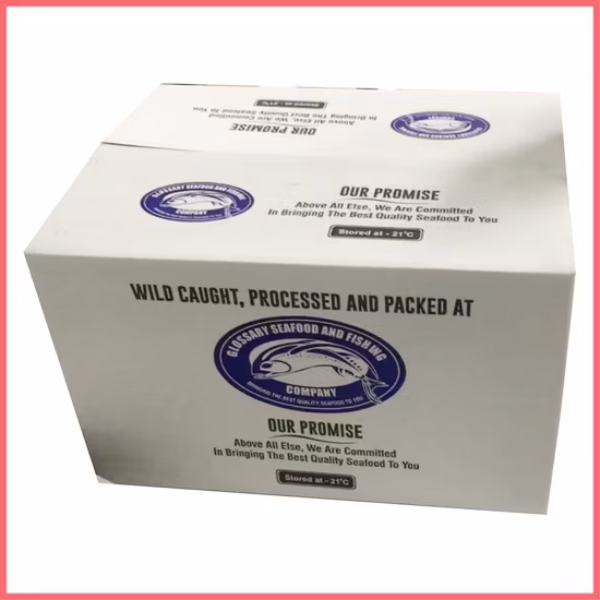 Custom Printed Corrugated Cardboard Paper Steak Frozen Seafood Shrimp Meat Chicken Pork Beef Mutton Fish Mailer Product Shipping Packing Packaging Carton Box