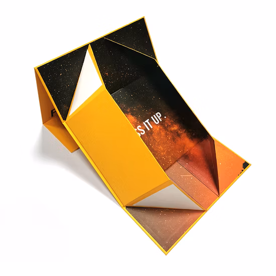 Custom Logo Printed Packaging Paper Gift Box with Magnet and Ribbon