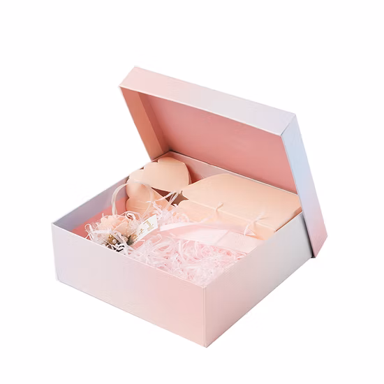 Custom Luxury Wedding Birthday Party Gift Box Packaging Pink Cardboard Gift Box with One Lid