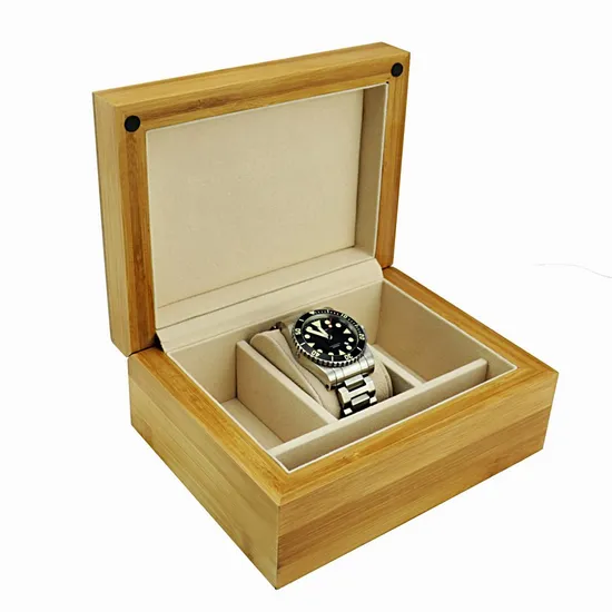 Brown Matt Finish Wooden Jewelry Gift Box Custom Packaging Watch Box